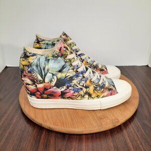 Converse Chuck Taylor All Star Lux Womens 10 Shoes Floral Print Hidden Wedge